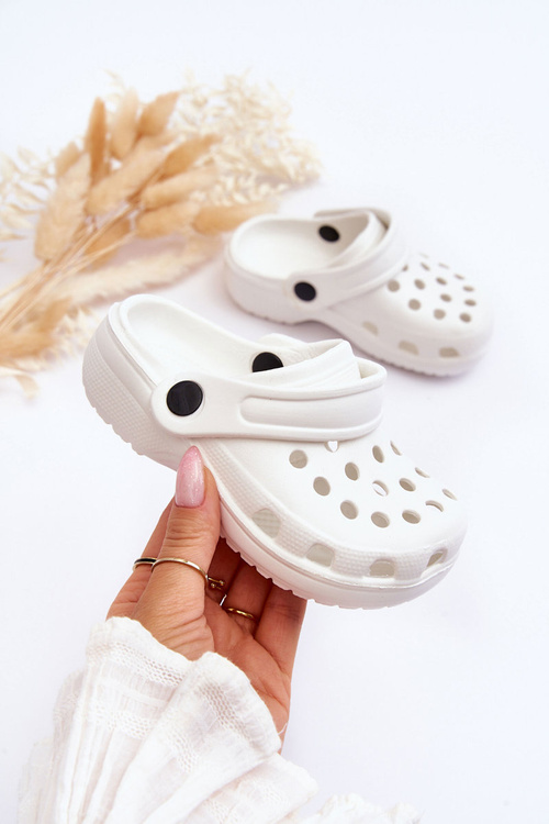 Baby Foam Crocs Slides White Percy