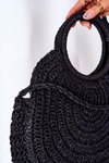 Плетена кругла сумка BRUNO ROSSI Чорна