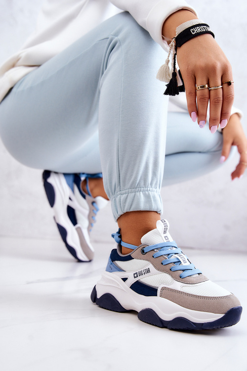 Жіноче спортивне взуття Big Star JJ274580 біло-синій