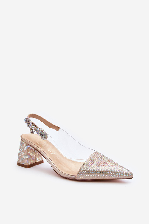 Елегантні туфлі з гострим носом D&A MR91292-1 Champagne