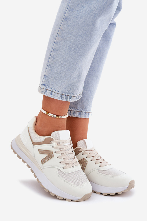 Жіноче Спортивне Взуття З Еко Шкіри Бежеве Беріта