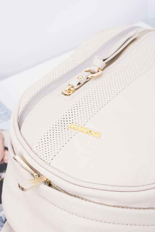 Жіночий класичний бежевий елегантний рюкзак формату А4