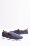 Темно-сині чоловічі шкіряні лофери Pelugo