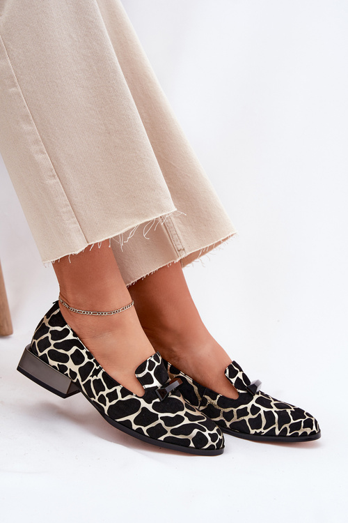 Замшеві Черевики Жіночі З Декором D&A LZ51-505 Чорно-Золоті