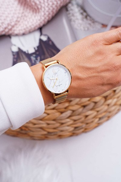Жіночий годинник GG Luxe Gold White Dial Bemas