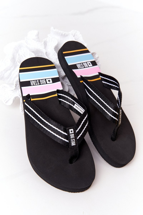 Жіночі шльопанці повзунки Big Star HH274A057 Чорні