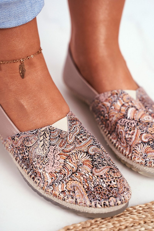 Жіночі шкіряні балетки Maciejka бежеві 01930-59/00-0