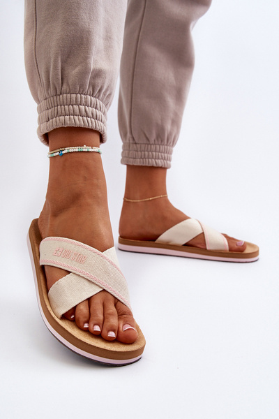 Жіночі тапочки Big Star NN274A057 Бежеві