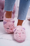 Жіночі тапочки Котики з вушками Соня рожева