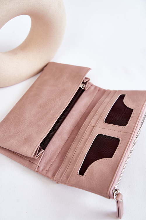 Жіночий великий гаманець на магніті Pink Connes