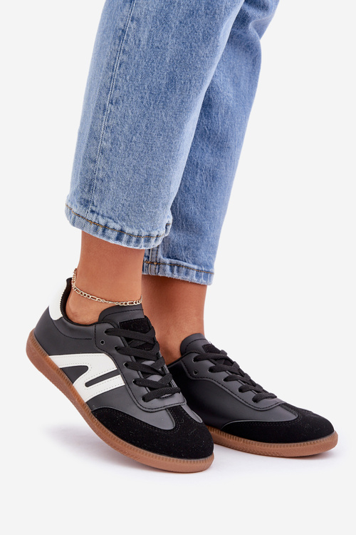 Низькі Жіночі Кросівки З Еко Шкіри Чорні Navidemi