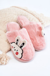 Жіночі хутряні тапочки з кроликом світло-рожеві Тріша