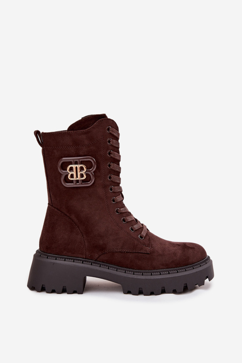 Жіночі черевики Wokrery з декоративним елементом ізольовані шоколадні Kalindra