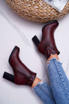 Жіночі чоботи на підборах Sergio Leone Maroon BT537