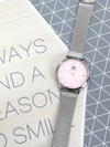 Жіночий годинник Michael John Florence Silver Pink Dial 40 мм