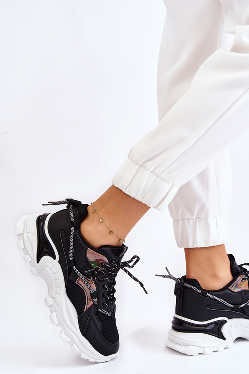 Жіноче спортивне взуття на платформі Black Minea