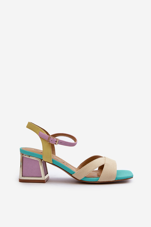 Жіночі елегантні босоніжки на шпильці фіолетові D&A MR38-549