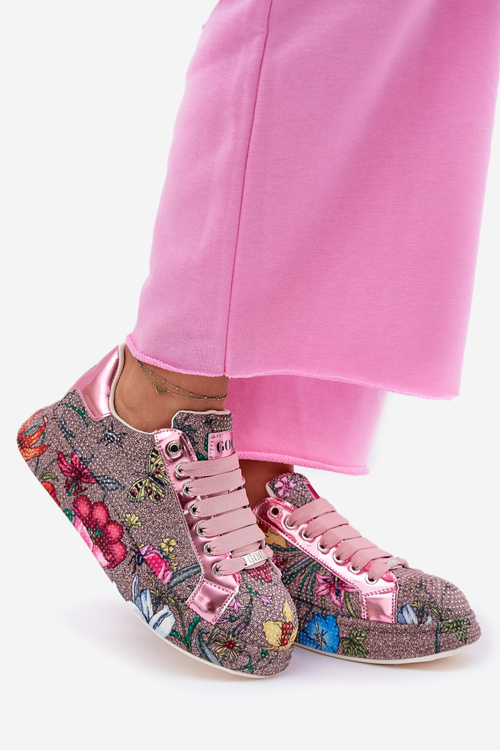 Візерункові кросівки на платформі з декором GOE RR2N4002 Мультikolor