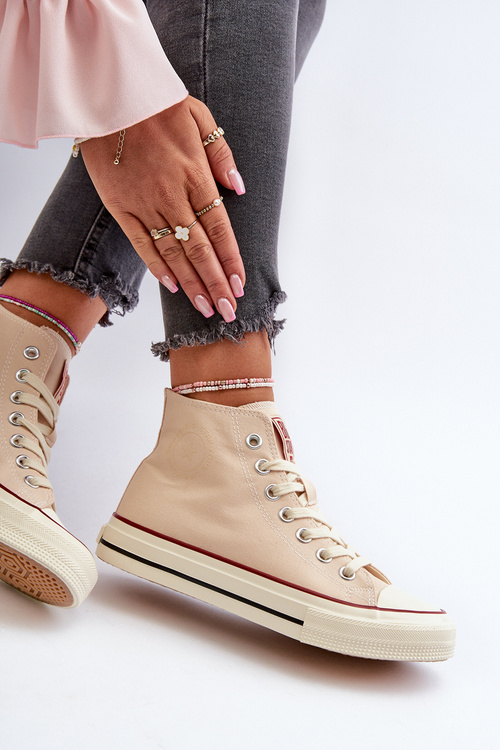 Жіночі високі кросівки Big Star NN274278 Бежеві