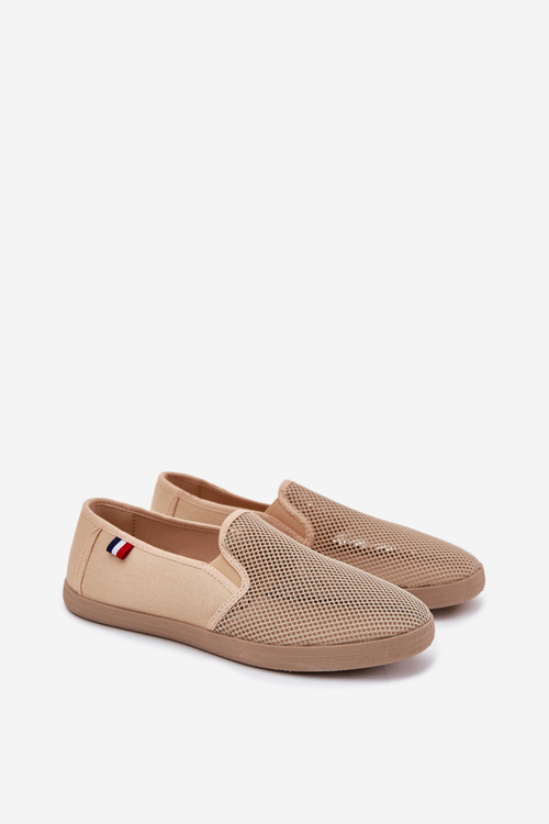 Чоловічі Перфоровані Кросівки Бежеві Koboru