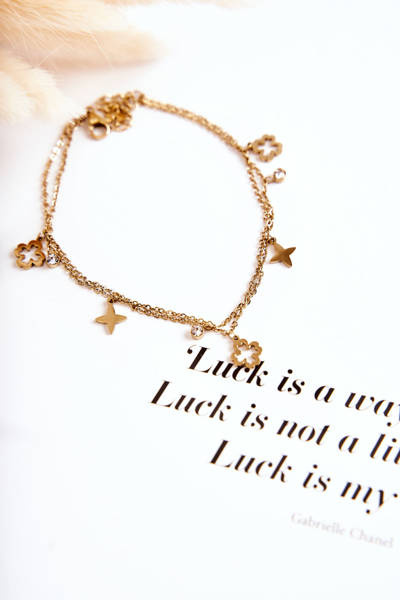 Жіночий подвійний браслет Clover Gold