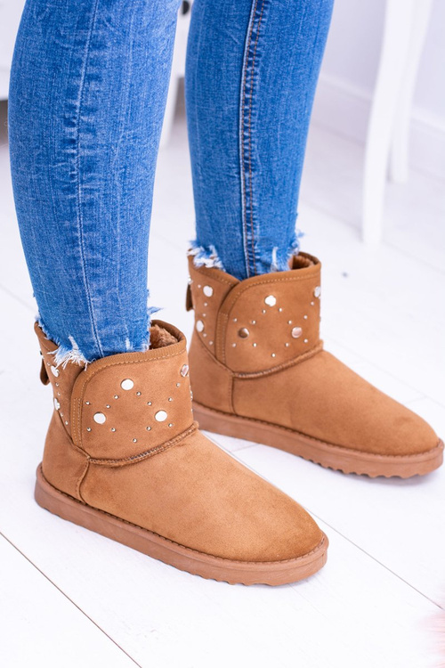 Жіночі утеплені чоботи Snow Boots Suede Camel Biggy