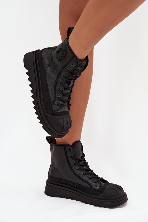 Високі Жіночі Кросівки Утеплені Big Star OO274A355 Чорні