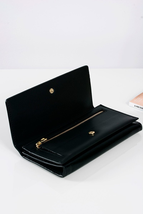 Великий жіночий чорний гаманець на руку