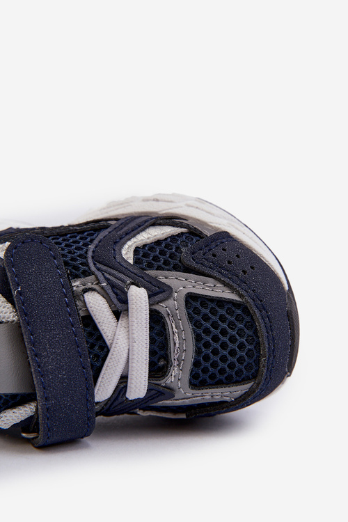 Дитячі спортивні кросівки на липучці темно-сині Rulagia