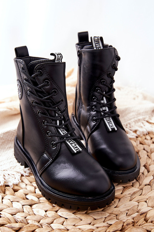 Дитячі розігріваючі пінетки Workers Black Rosalie