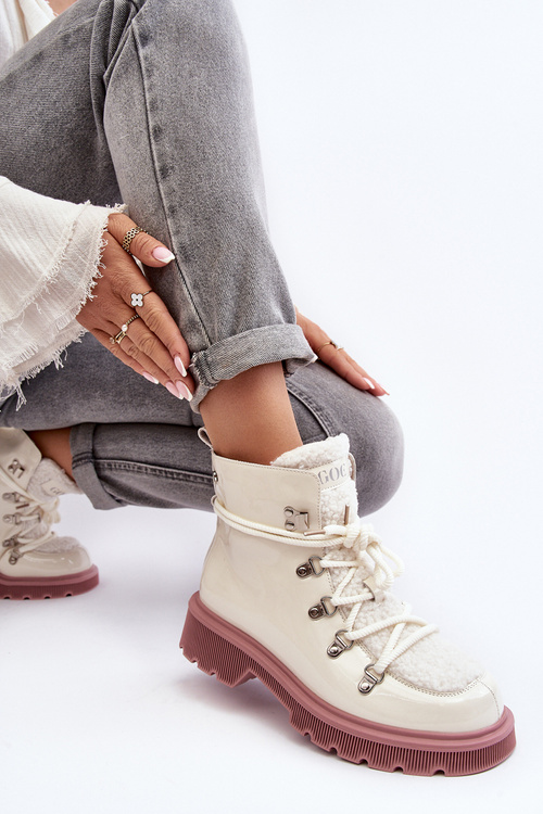 Жіночі лаковані шкіряні черевики Trapper GOE MM2N4083 Білі