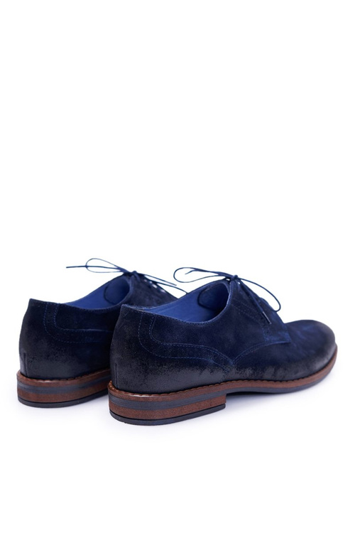 Чоловічі повсякденні шкіряні туфлі Нікополь темно-сині Lajos