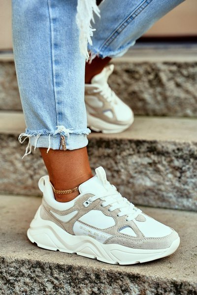 Жіноче спортивне взуття Sneakers Big Star GG274657 біло-бежевий