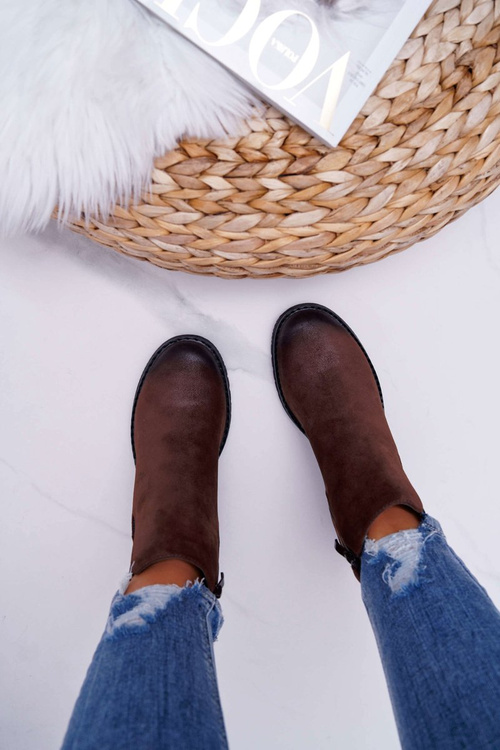 Жіночі чоботи на підборах Sergio Leone коричневі BT702