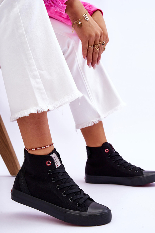 Жіночі класичні високі кросівки Cross Jeans LL2R4088C чорні