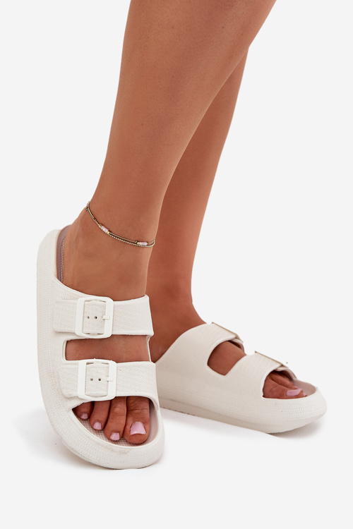 Жіночі Пінні Сандалі З Пряжками Vinceza 76056 Білі