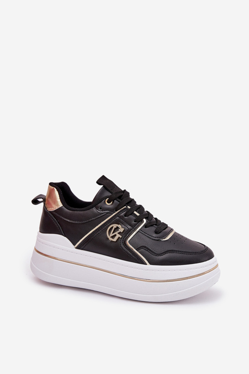 Жіночі Спортивні Черевики На Платформі Чорні Caldeno