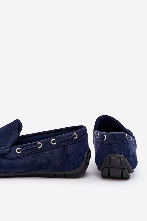 Чоловічі замшеві лофери темно-синього кольору Rayan