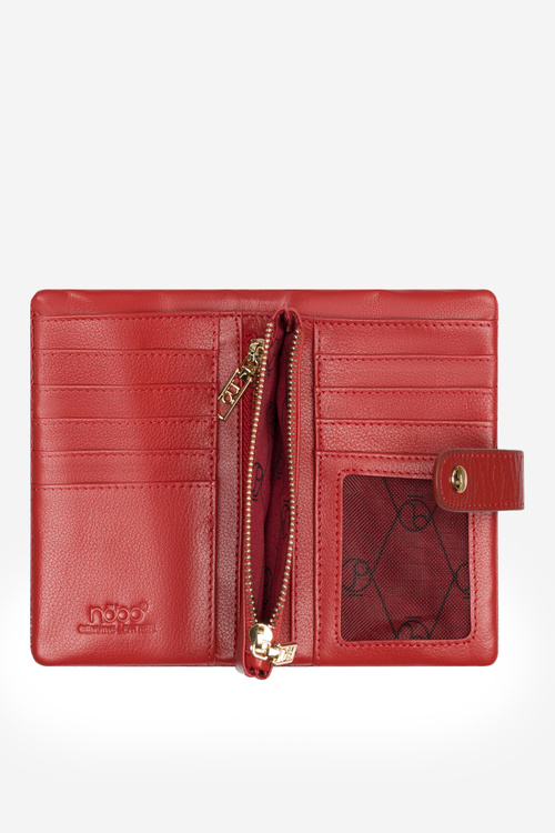 Гаманець жіночий маленький з натуральної шкіри Nobo NPUR-LR110-C005 Red