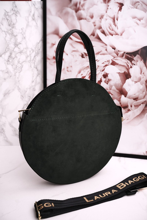Кругла сумочка зі знімним ремінцем LAURA BIAGGI Bottle Green