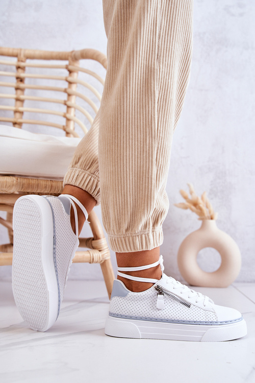 Спортивне взуття на платформі Біло-блакитна Louisa