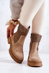 Чоботи шкіряні робочі Nicole Light brown 2711
