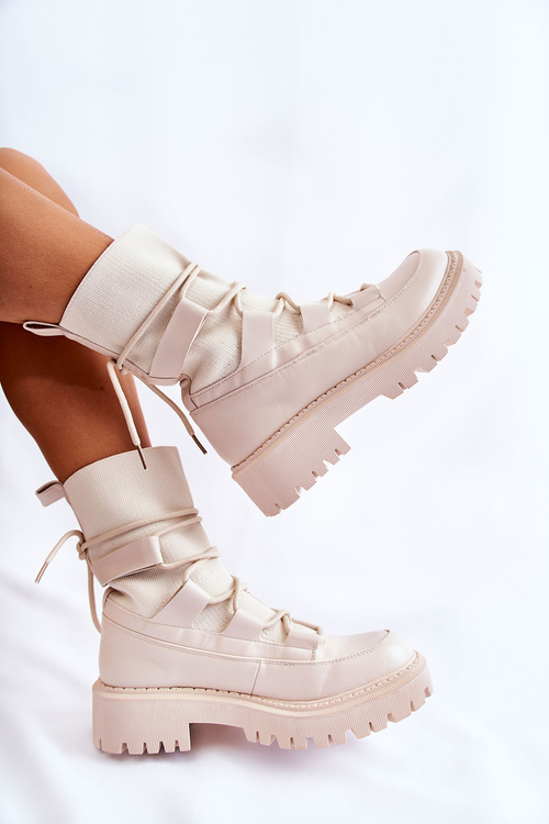 Чоботи жіночі робочі з носком бежеві Fallor