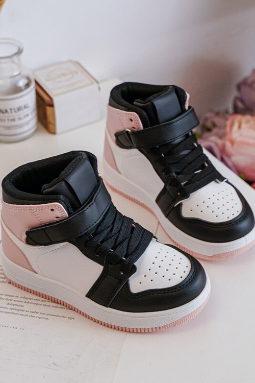 Дитяче високе спортивне взуття біло-рожевий Teredite