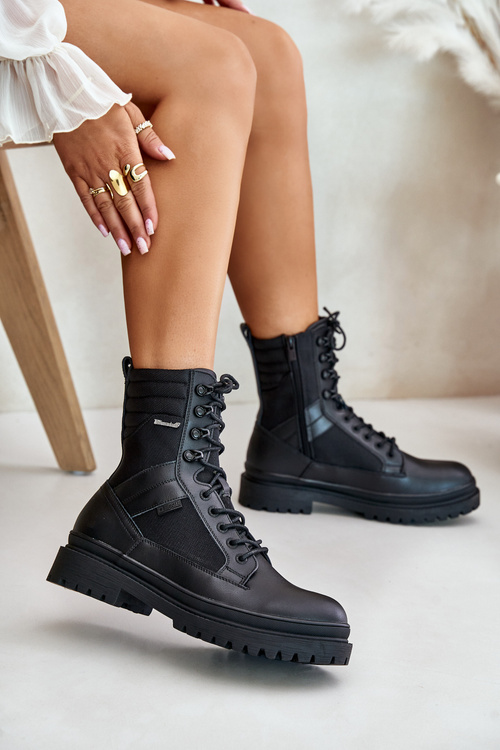 Чоловічі шкіряні ботильйони утеплені Big Star OO174164 Чорні