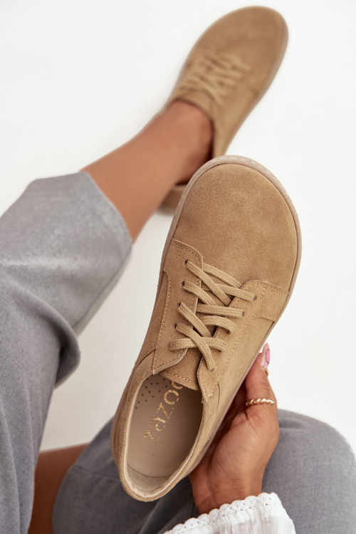 Тапки тип barefoot з натуральної замші Zazoo 314 бежеві