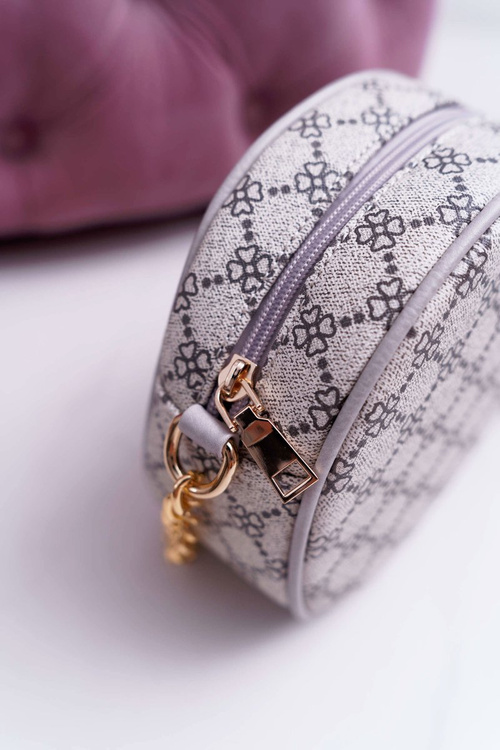 Сумочка комод кругла бежева сіра