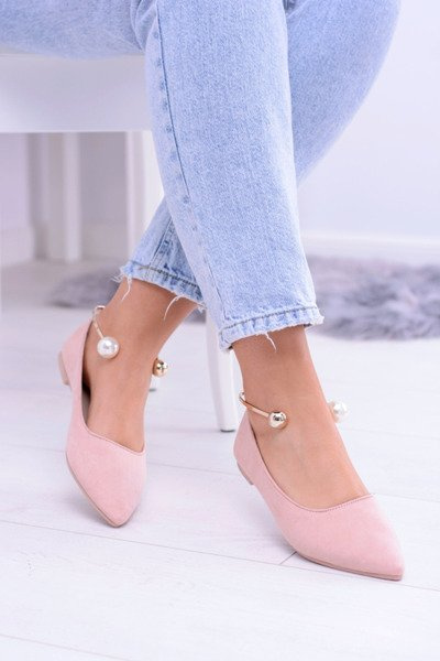Рожеві балерини з гострим браслетом Mami