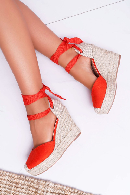 Помаранчеві жіночі босоніжки Tahaya на шпильці