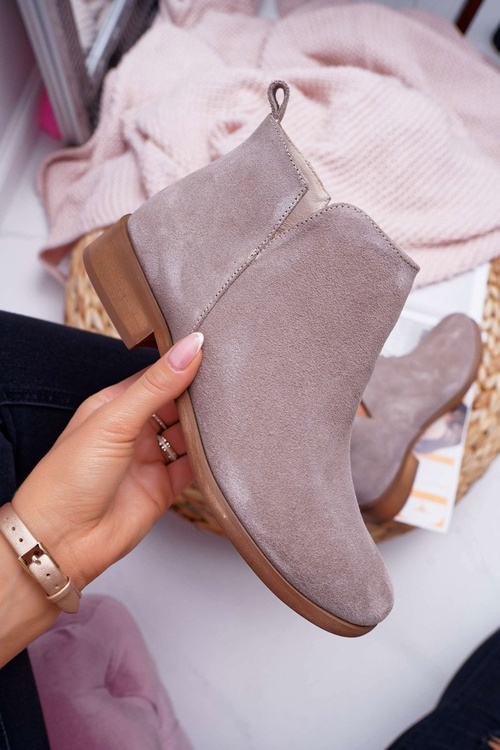 Жіночі весняні шкіряні черевики на плоскому каблуці Cappuccino Madness